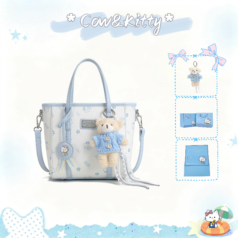 กระเป๋าตังค์ ผู้หญิง Cow&Kitty Casual Everyday Tote Bag Mini Tote Bag กระเป๋าสะพายข้าง