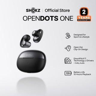 SHOKZ E310 OpenDots ONE Open-ear for situational awareness | Comfortable and secure fit | Immersive audio experience | Up to 40 hours of playback