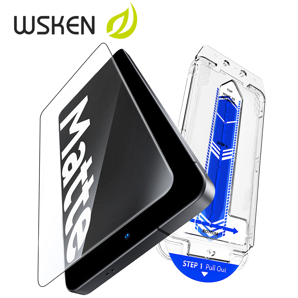 WSKEN ฟิล์มกระจกกันรอย Samsung S26Ultra S25Ultra S24Ultra ลายทราย ไม่มีขอบดำ Matte รองรับสแกนนิ้วอัลตราโซนิก บางเฉียบ 9H กันลายนิ้วมือ ลดแสงสะท้อน เล่นเกมลื่น 1 แผ่น ติดตั้งง่าย