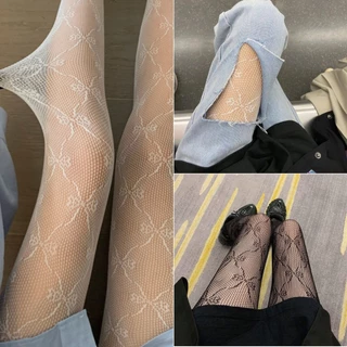 Chillsilk ถุงน่องตาข่ายแฟชั่นสตรี WZ-WW ดีไซน์ลูกไม้กลวงสไตล์วิทยาลัย