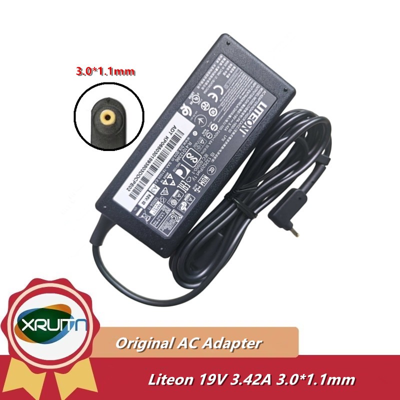ของแท้ LITEON PA-1650-50 19V 3.42A 65W 3.0x1.0 มม.อะแดปเตอร์ AC สําหรับ ACER แล็ปท็อปแหล่งจ่ายไฟ A18