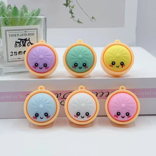 พวงกุญแจ SteamBun Cuties - เสน่ห์ Bao XL ที่สมจริงเป็นพิเศษพร้อมเคลือบเจล PVC | Squishy คลิปหนีบถุงเกี๊ยวขนาดเล็กสําหรับนักเรียน