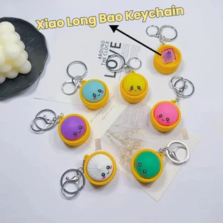 พวงกุญแจ SteamBun Cuties - เสน่ห์ Bao XL ที่สมจริงเป็นพิเศษพร้อมเคลือบเจล PVC | Squishy คลิปหนีบถุงเกี๊ยวขนาดเล็กสําหรับนักเรียน