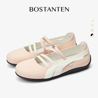 BOSTANTEN รองเท้าแมรี่เจนสไตล์บัลเล่ต์ รองเท้าคัทชูผู้หญิง สวมใส่สบาย น้ำหนักเบา ไม่กัดเท้า Blackpink