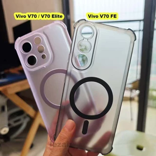 เคสVivo V70 FE V 70 Elite V60 V 60 Lite V50 V 50 5GเคสVivo V40 Pro V40 Lite V30 V29 V27 Pro 5G V27eกรณีแม่เหล็กClear Shock proof Matte Soft TPUปกหลัง