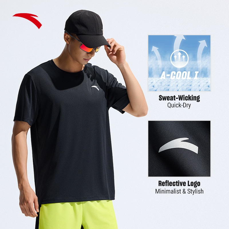 ANTA Men Training T-Shirt Basic Breathable Sports Tee 9525C7103A