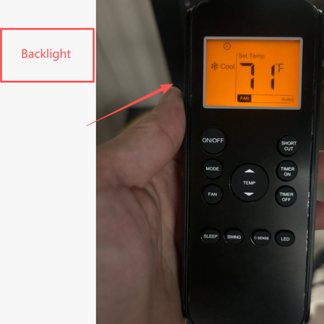 (Backlight) สําหรับ Arctic King Midea RG57H4(B)BGEFU1-B WPPD14HW9N ac Air Conditioner พร้อม Heat coo