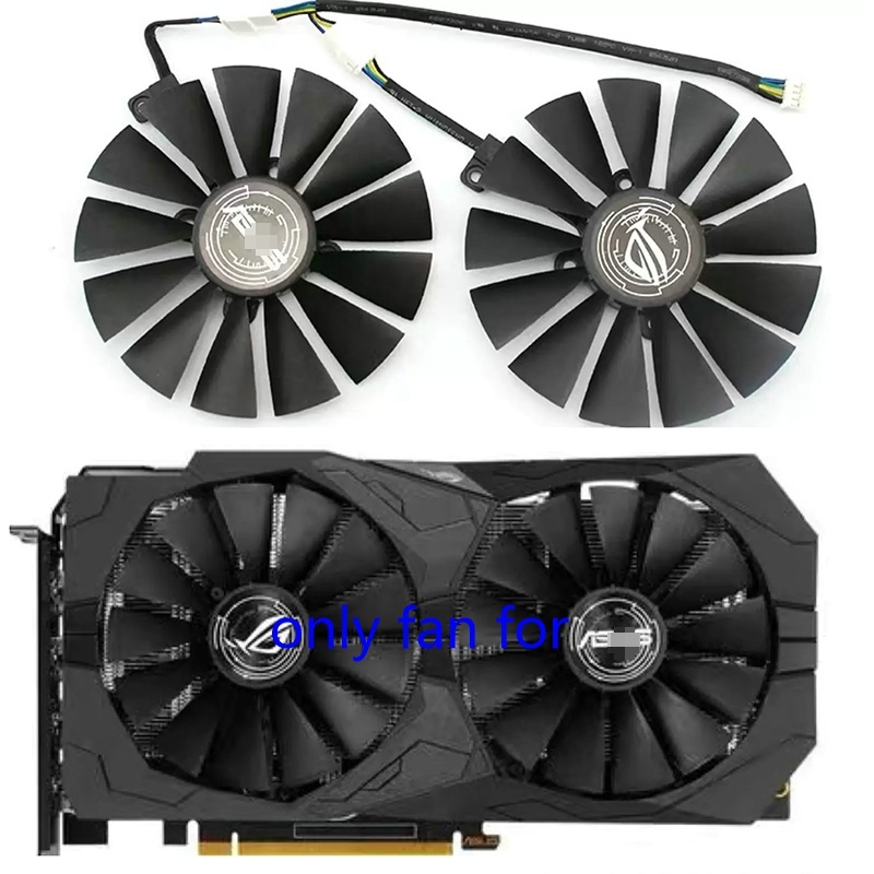 2FAN 95MM T129215SM FDC10M12S9-C PLD10010S12H GTX 1050 GPU พัดลมสําหรับ ASUS RX 580 570 470 ASUS GTX