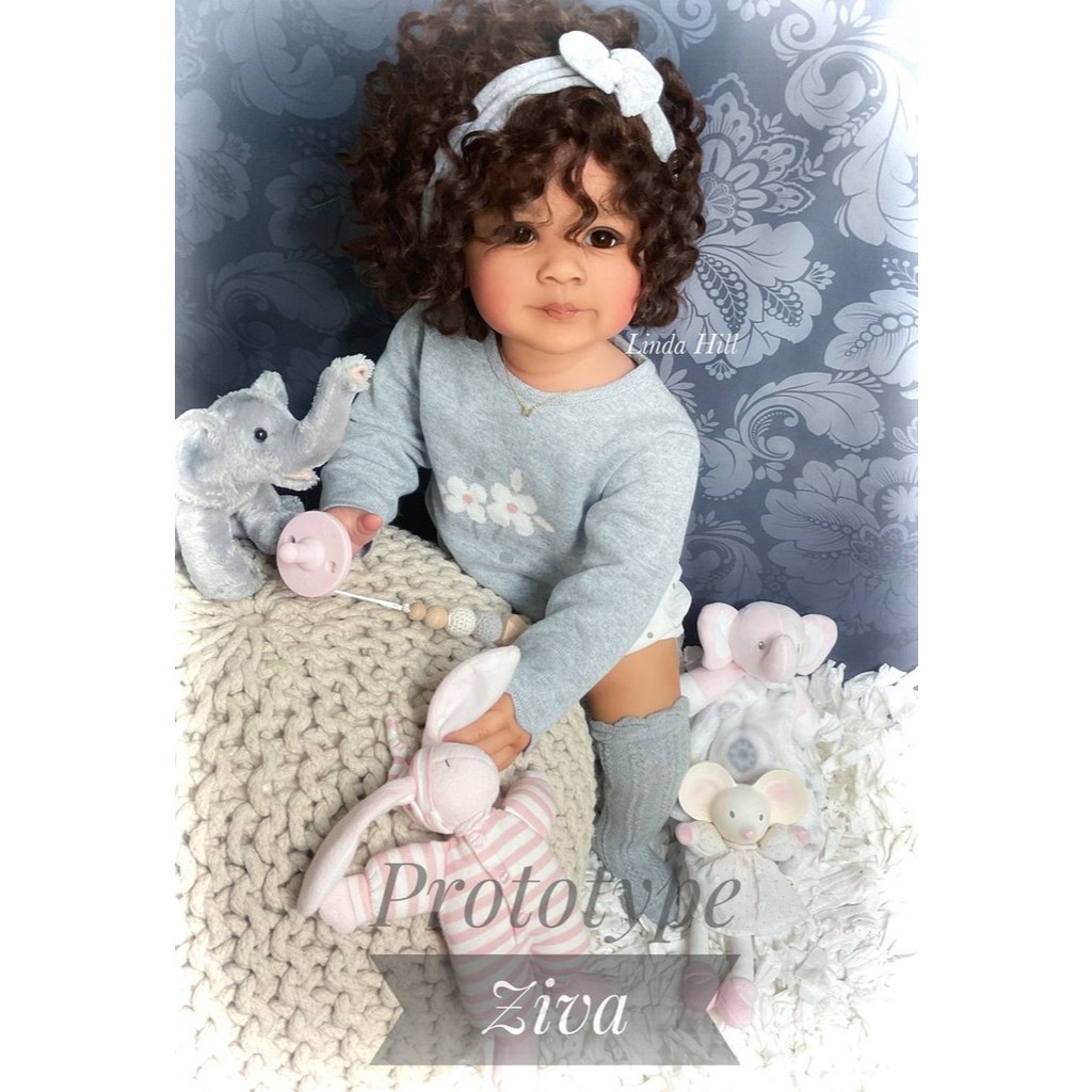 NPK 30 นิ้วยังไม่เสร็จ Unpainted Unpainted ประกอบ Reborn Ziva ชุดตุ๊กตาสีสดขนาดใหญ่เด็กวัยหัดเดินสาวสําหรับศิลปิน DIY อะไหล่