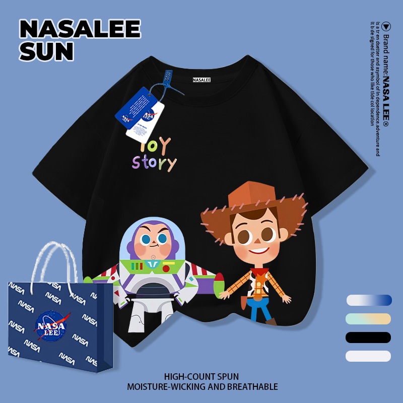 [จัดส่งในวันเดียวกัน] เด็กผ้าฝ้ายสีดําเสื้อยืดการ์ตูน ช่างทําท่อ สนุกการพิมพ์ฤดูร้อนระบายอากาศเสื้อผ้าแขนสั้นเหมาะสําหรับ 3-16 ชายหญิง