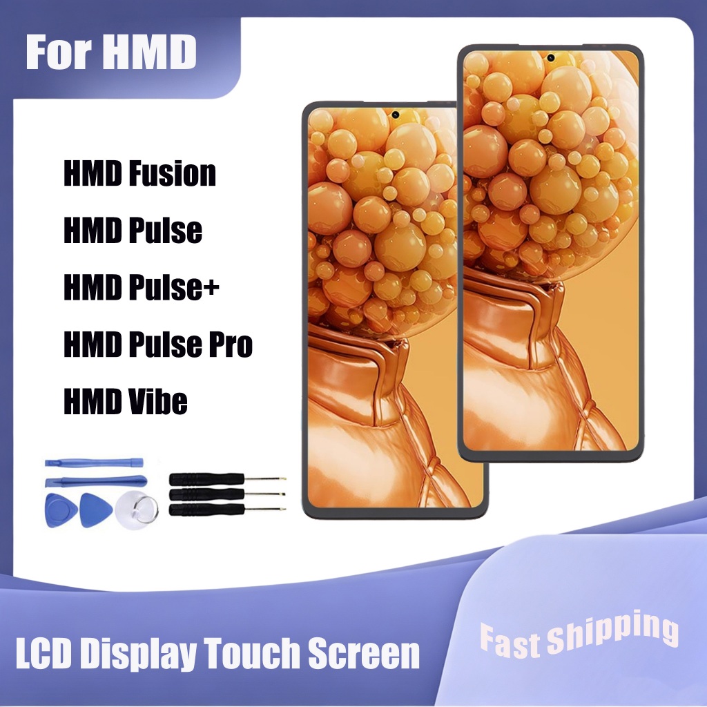 สําหรับ HMD Fusion / HMD Pulse+ / HMD Pulse Pro / HMD Vibe จอแสดงผล LCD Touch Screen Digitizer Assem