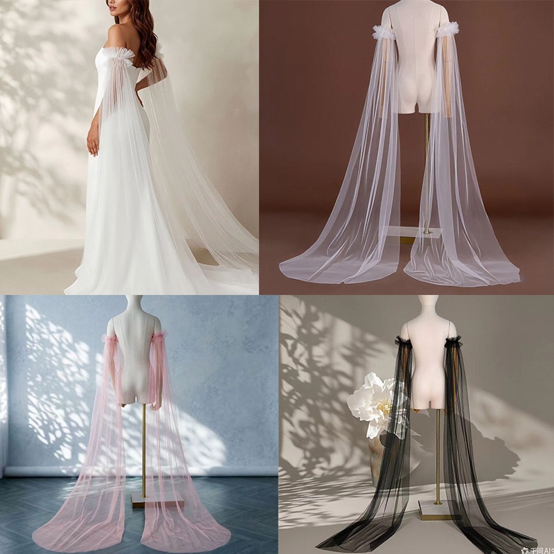 เชิ้ตแขนยาวสีดำและชมพู ถอดแขนและปิดไหล่ได้ เหมาะสำหรับงานแต่งงานและงานเลี้ยง