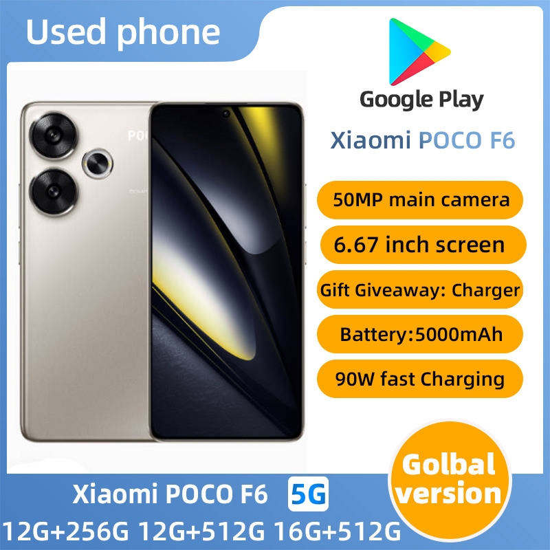 SmartPhone Xiaomi POCO F6 5g 12GB+256GB 12GB + 512GB 16GB + 512GB ปลดล็อคใช้การรับประกันโทรศัพท์ราคา