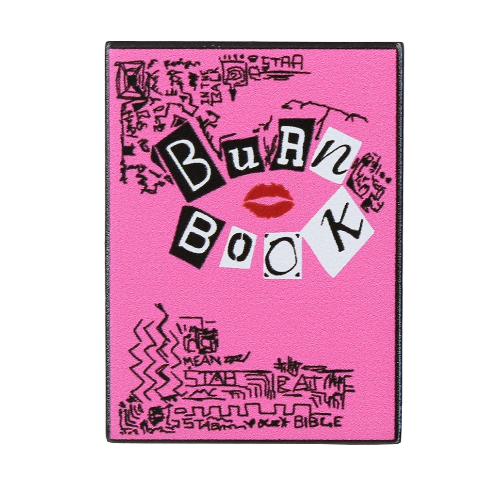 Mean Girls Burn Book เข็มกลัด Creative Movie Peripheral Red Lip Notebook Badges ส่วนบุคคล Rebelcious