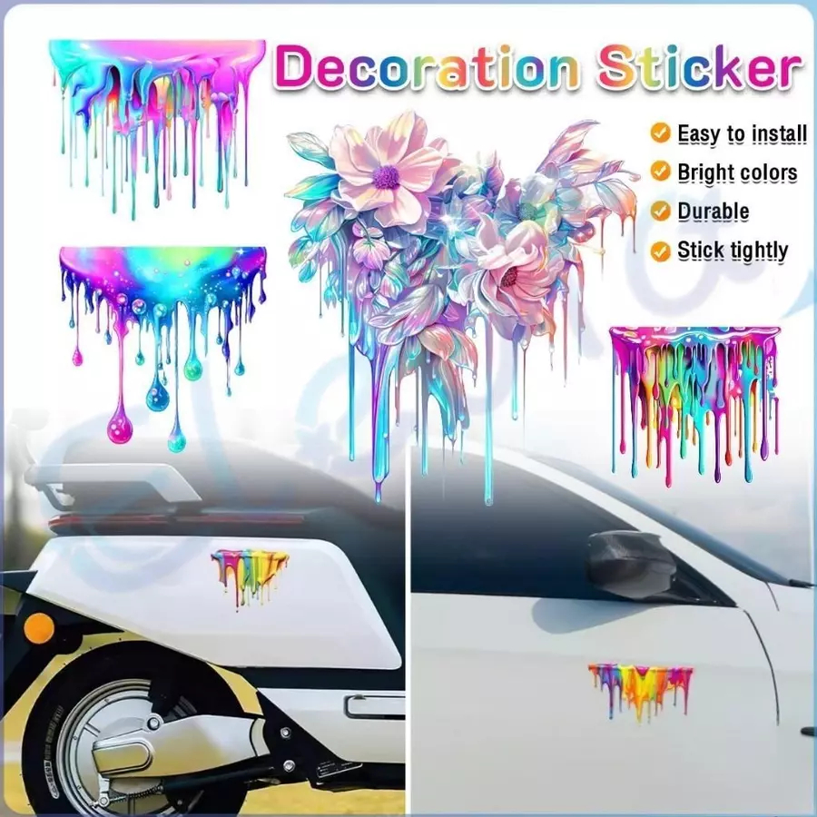 สี Splash Creative Car Decal สติกเกอร์รถ – Scratch คอนซีลเลอร์ Decal, Creative Splatter Effect สําหร