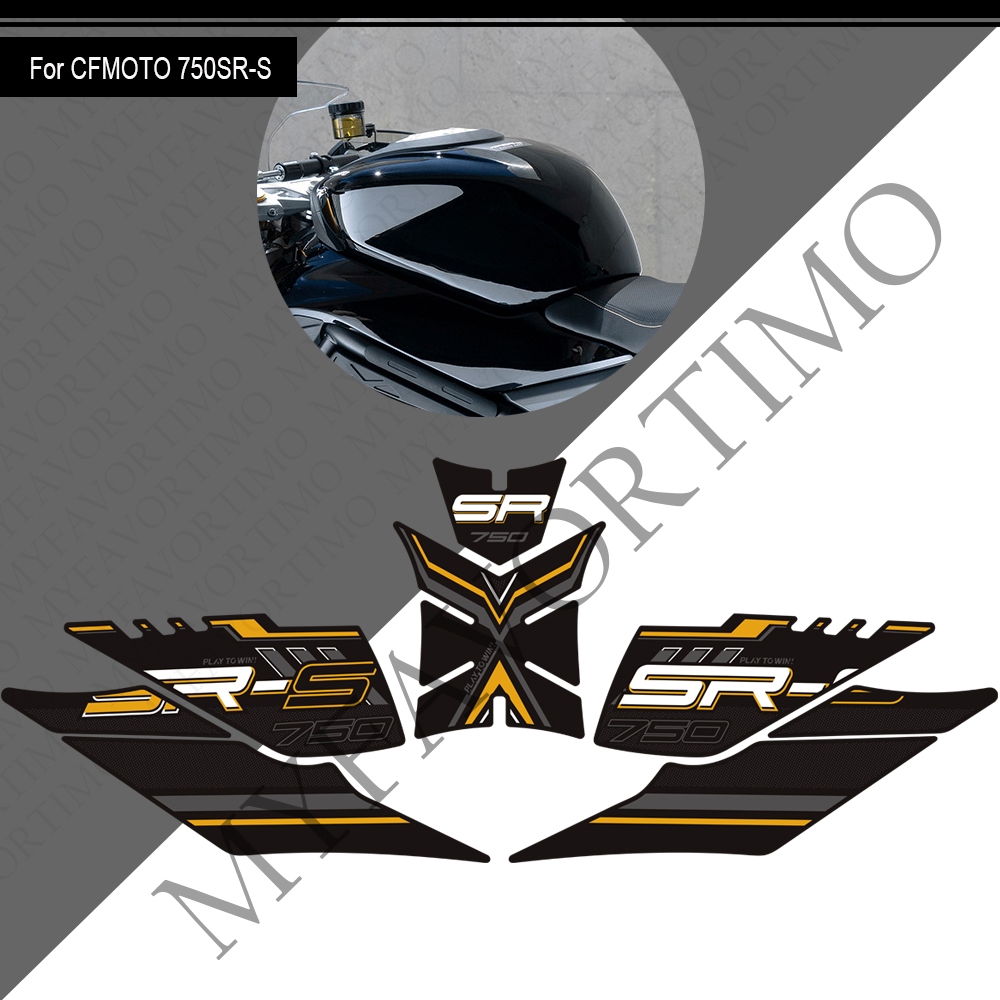 สําหรับ CFmoto 750SR-S 750SRS 750 SR SR 750SR S Bike Tank Pad TankPad Cap Grips แก๊สการใช้สติกเกอร์เ