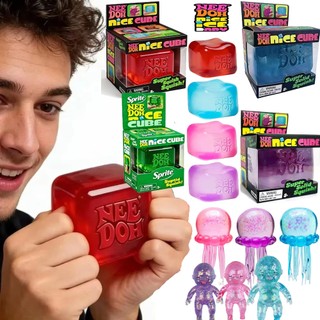 Nice Cube & Jellyfish Squishy Fidget Toy – Super Solid Squeeze Fidget Toy for Stress Relief & Focus, Sensory Tool for Kids Adults