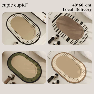 Cupic Cupid พรมเช็ดเท้าพรมเช็ดเท้าห้องน้ำ 40*60cm แห้งไว ซัพน้ำดี กันลื่น มินิมอล พรมยาง