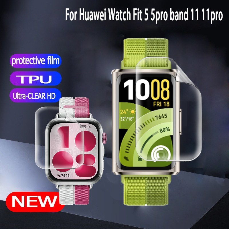ฟิล์ม สำหรับ huawei watch fit 5 5Pro band 11 11Pro watch fit 4 fit 3 สมาร์ทวอชรุ่นใหม่ ฟิลม์ใสกันรอยหน้าจอ สำหรับ