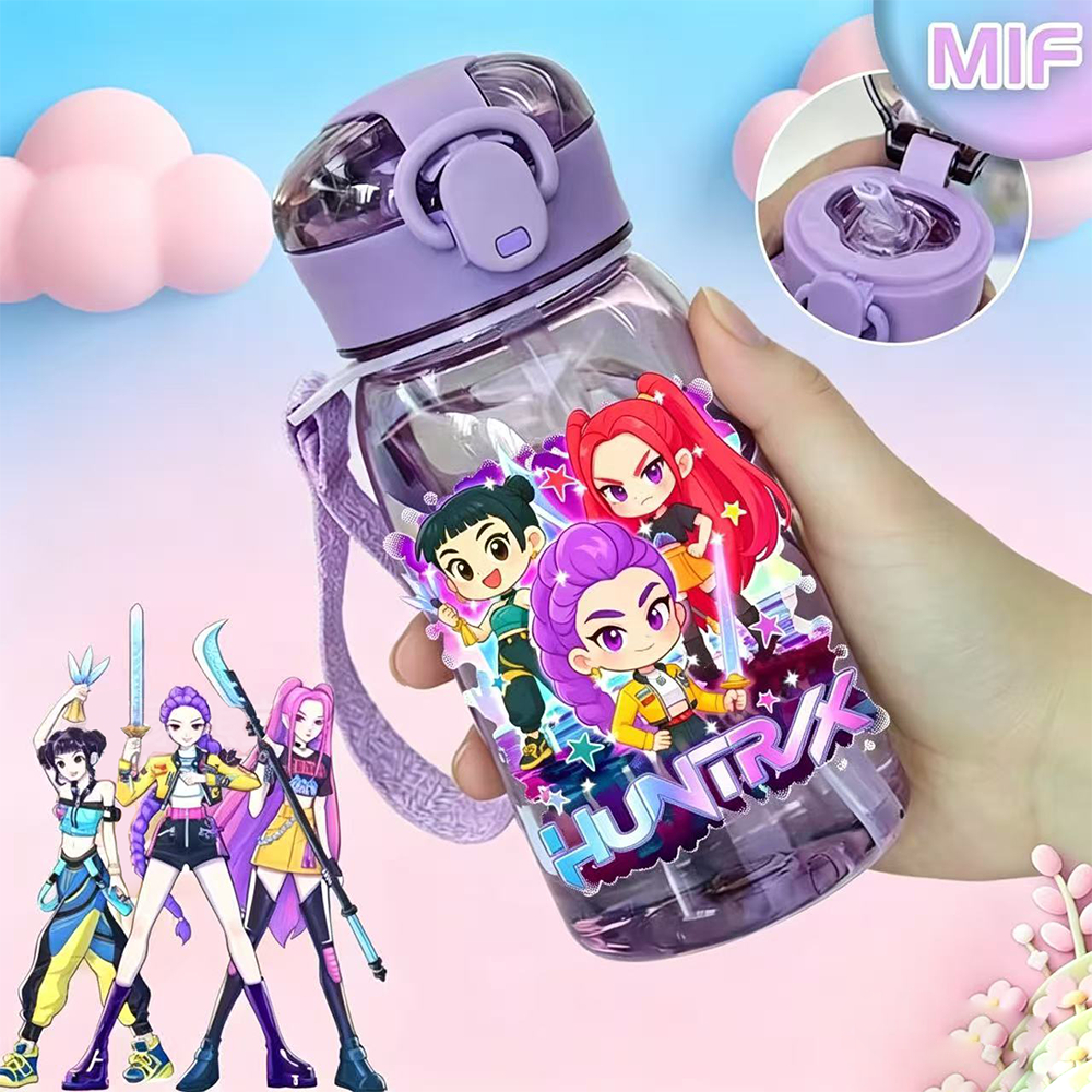 ในสต็อก 400ml กลุ่มนักล่าแม่มด KPOP ขวดน้ําถ้วยเกรดอาหารทนอุณหภูมิสูงกาต้มน้ําถ้วยฟาง