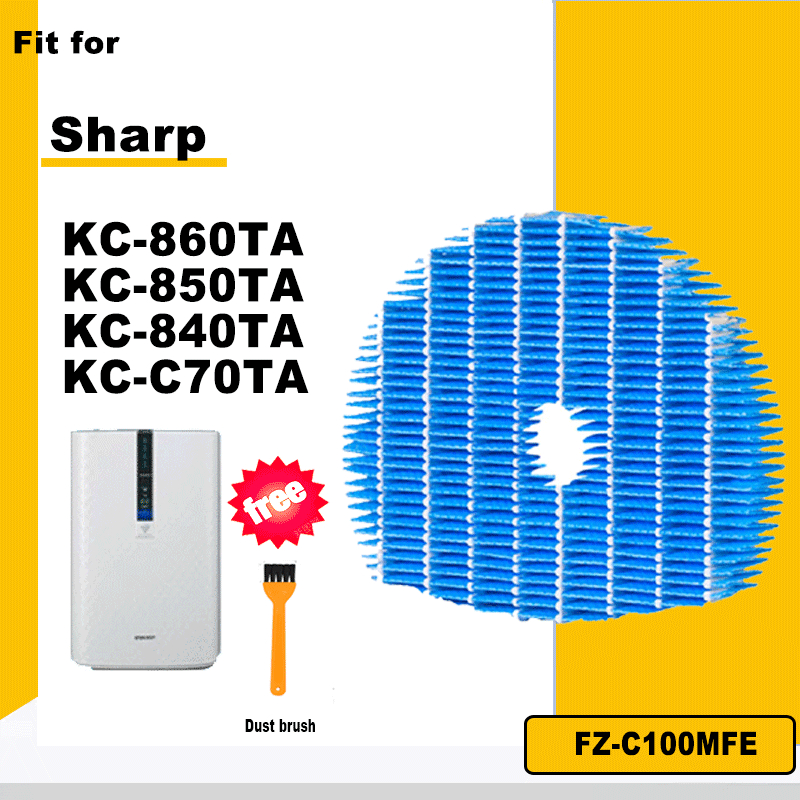 เปลี่ยนไส้กรองความชื้น FZ-C100MFE สําหรับเครื่องฟอกอากาศ Sharp KC-860TA, KC-850TA, KC-840TA, KC-C70T
