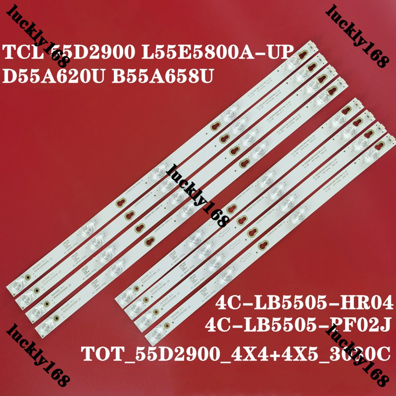 LED Backlight strip (8) สําหรับ TCL L55S4900FS L55S4900 TOT 55D2900 L55P2 L55E5800A 55S403 55S401 U5