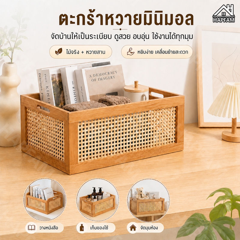 กล่องเก็บของ/พื้นที่จัดเก็บเป็นระเบียบเรียบร้อย-ขึ้น กล่องไม้ที่เป็นของแข็งสไตล์นอร์ดิกความจุขนาดใหญ่แข็งแรงเหมาะสําหรับครัวเรือน