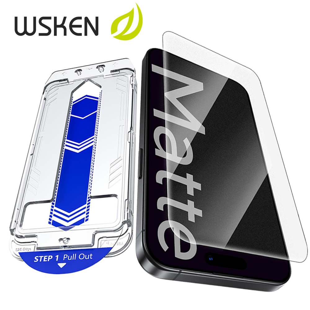 WSKEN ขอบใส ด้าน ฟิล์มกระจก 1pc For ไอโฟน 17ProMax 16ProMax 15ProMax 9H กันแตก HD Matte ฟิล์ม Samsung S26Ultra S25Ultra S24Ultra ไม่มีขอบดำ รองรับสแกนนิ้วได้ เล่นเกมลื่น กันลายนิ้วมือ ติดตั้งง่าย สำหรับ iPhone 17 16 15 14 13
