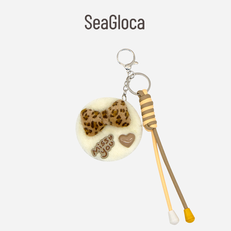SeaGloca พวงกุญแจกระจกแต่งหน้าตุ๊กตา, เสือดาวและโบว์มุกพร้อมเชือกเส้นเล็กสําหรับผู้หญิงไม่มี 49
