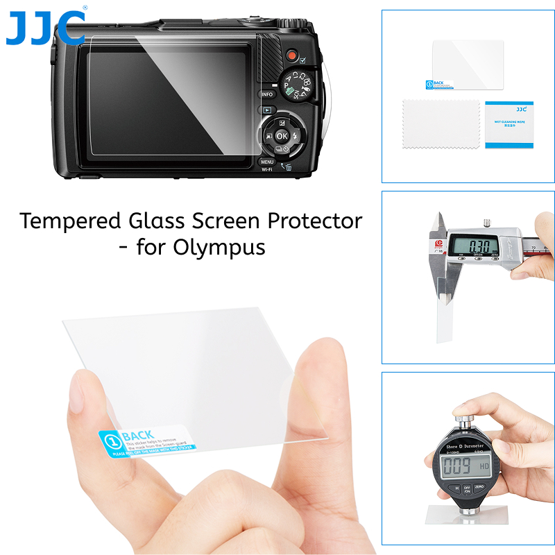 JJC ป้องกันหน้าจอกระจกนิรภัยคอลเลกชันสําหรับ Olympus OM SYSTEM OM-5 OM-1 II TG-7 TG-6 TG-5 TG-4 TG-3