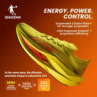 Qiaodan PLAID 3.0 รองเท้าวิ่งคาร์บอน Marathon Racing เบา เด้ง หน้าเท้ากว้าง QDB023262290