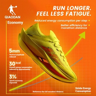 Qiaodan PLAID 3.0 รองเท้าวิ่งคาร์บอน Marathon Racing เบา เด้ง หน้าเท้ากว้าง QDB023262290