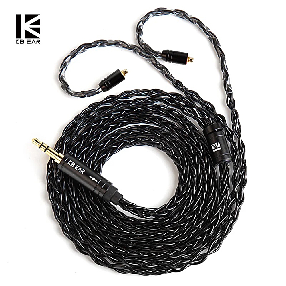 KBEAR ST12 Max สายหูฟัง 0.78 มม./QDC/MMCX Connector 8 Strand 4N OFC Silver-plated อัพเกรดสายหนา HiFi