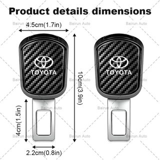 1/2pcs รถเข็มขัดนิรภัยล็อคหัวเข็มขัดรถที่นั่งประกันเข็มขัด Extender สําหรับ Toyota Corolla Yaris Aygo Prius RAV4 Camry Auris
