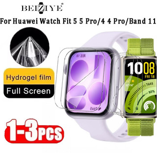 1/3pcs Hydrogel ฟิล์มป้องกันสําหรับ Huawei Watch Fit 5 5 Pro/4 4 Pro สมาร์ทนาฬิกา Soft Clear ฟิล์มป้องกันแบบเต็มหน้าจอสําหรับ Huawei Band 11/11Pro ไม่ใช่แก้ว
