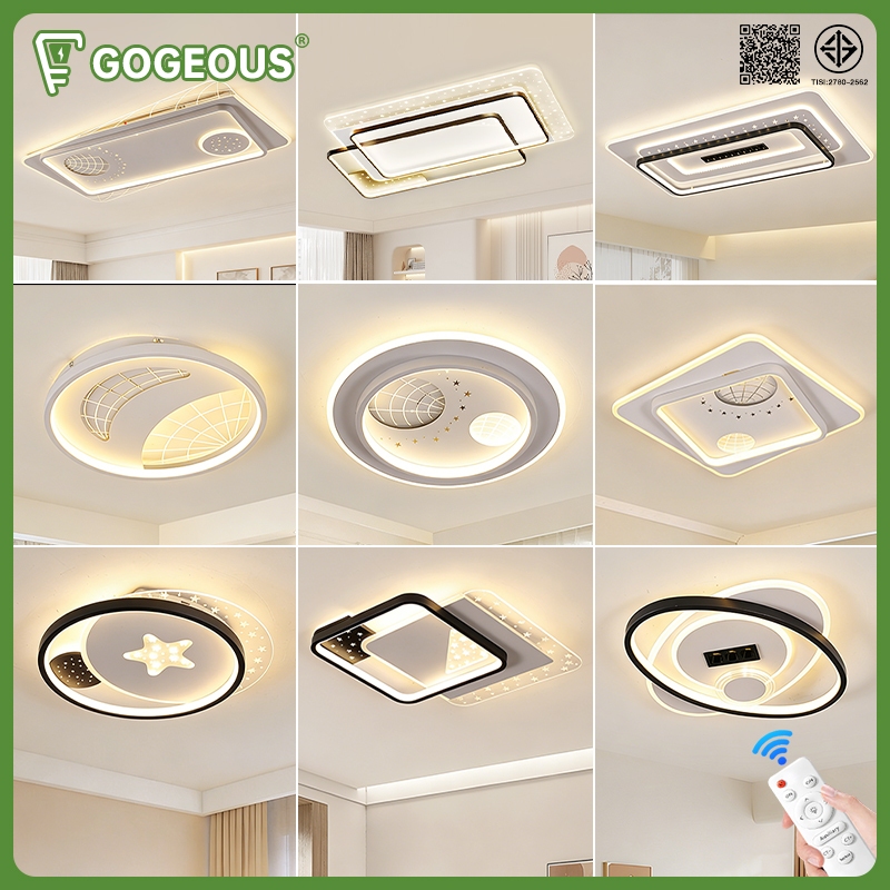 GOGEOUS 3 สี โคมไฟเพดาน LED สีดำ/ขาว ไฟเพดาน เหมาะสำหรับทางเดิน/ระเบียง ไฟห้องนอน รูปแบบที่ทันสมัย ไฟแต่งห้อง