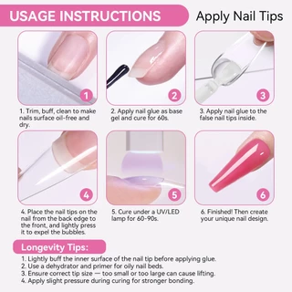 【Local】BORN PRETTY รุ่นอัพเกรดใหม่ 2.0 6-in-1 กาวทาเล็บเจลยาทาเล็บ Strengthener เล็บปลอมเคล็ดลับ Gule ฐานเจล Top Coat Soak Off Nail Art 15ml