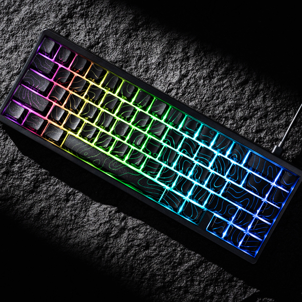 XVX M67 phantom Mechanical Keyboard สีดํา IMD-Tech Keycaps โปรไฟล์ OEM เข้ากันได้กับ Windows/macOS ส