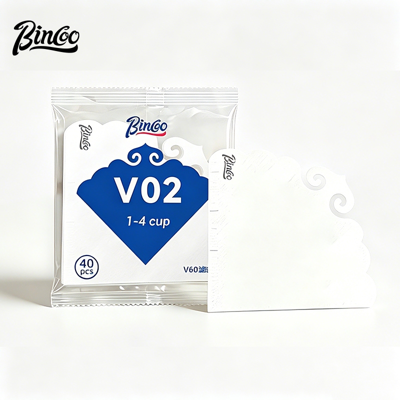 BINCOO V-Shaped Coffee Filter Paper Pour Over Coffee Filter Tool V60 Dripper Filter Paper Round & Fa