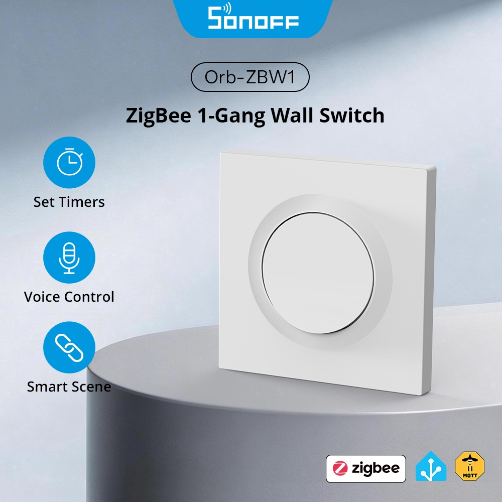 SONOFF Orb-ZBW1 Zigbee สมาร์ทสวิตช์ผนัง ZBMINIR2-E ขนาดกะทัดรัดในผนังออกแบบ Universal Zigbee 3.0 ควา