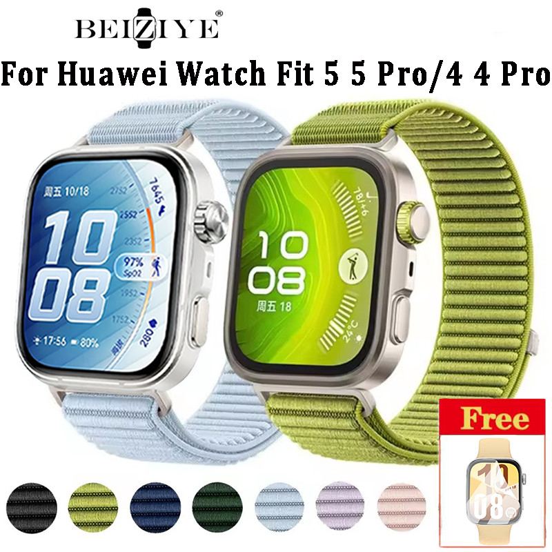 ไนลอนสายรัดสําหรับ Huawei Watch Fit 5 5 Pro กีฬา Smartwatch เปลี่ยนสายรัดข้อมือสร้อยข้อมือสําหรับ Huawei Watch Fit 4 Pro/Fit 3 สายรัดข้อมืออุปกรณ์เสริม