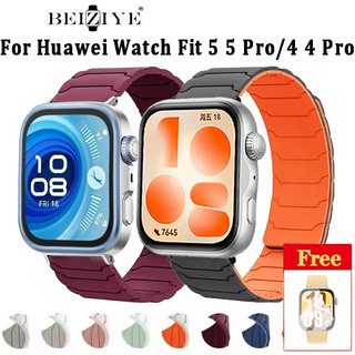 Magnetic Loop Band สําหรับ Huawei Watch Fit 5 Pro สมาร์ทนาฬิกากีฬาซิลิโคนสําหรับ Huawei Watch Fit 4/Fit 3 สายรัดข้อมือ Accessorie
