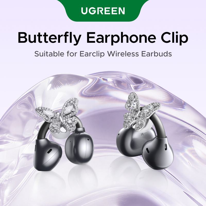 UGREEN เครื่องประดับรูปผีเสื้อ Butterfly Earphone Clip เหมาะสําหรับหูฟังบลูทูธแบบหนีบ S3 S3 Air Clip