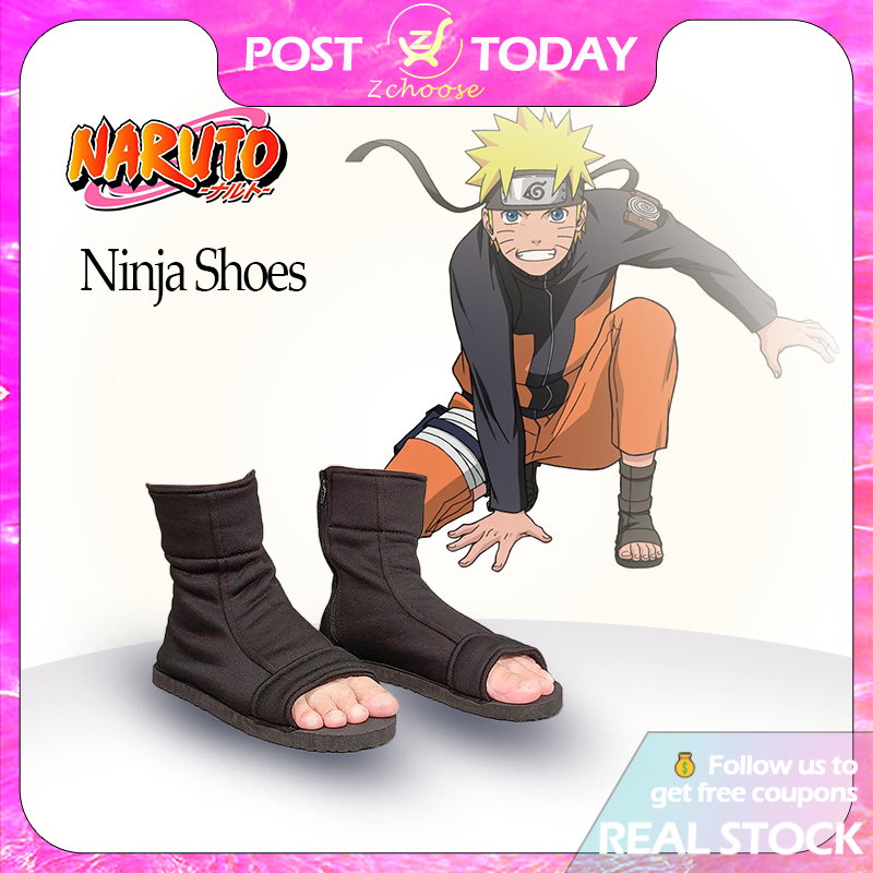 🥷🇹🇭พร้อมส่ง🇹🇭 รองเท้านินจาเด็ก Naruto สีดำ ใส่คอสเพลย์ Naruto/Sasuke/Sakura/Hinata/Kakashi น้ำหนักเบา ใส่สบาย เหมาะงานแสดง/ถ่ายรูป