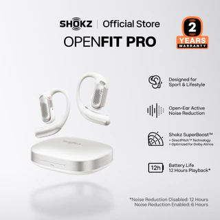 [NEW] SHOKZ OpenFit Pro ระบบลดเสียงรบกวนแบบ Open-Ear เพื่อความคมชัดที่เหนือชั้น | เพลิดเพลินต่อเนื่องสูงสุด 50 ชั่วโมง | การโทรที่คมชัดด้วยระบบ AI อัจฉริยะ