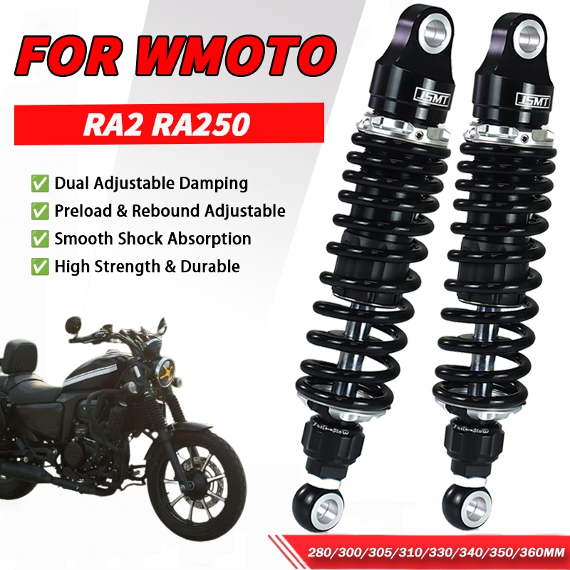 JSMT สําหรับ WMOTO RA2 RA250 RA401 AQS250 โช้คอัพหลังรถจักรยานยนต์ 280/300/30/5/310/330/340/350/360 