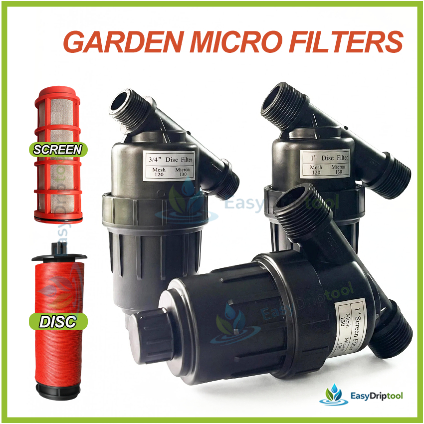 GARDEN FILTERS ไมโครฟิลเตอร์ ขนาด ¾ นิ้ว และ 1 นิ้ว (แบบตะแกรง / แบบแผ่นดิสก์) ชนิดตัว Y
