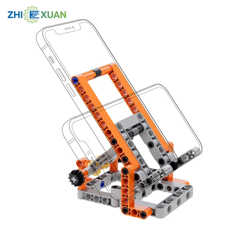 ZHI XUAN ขาตั้งโทรศัพท์มือถือ บล็อกตัวต่อครีเอทีฟ ปรับองศาได้หลายมุม DIY ประกอบเองได้