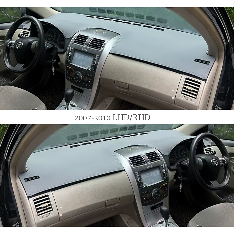 Fit Toyota Corolla Altis 2007-2025 ฝาครอบแดชบอร์ดหนังบังแดดทนทานทนความร้อนทําความสะอาดง่าย
