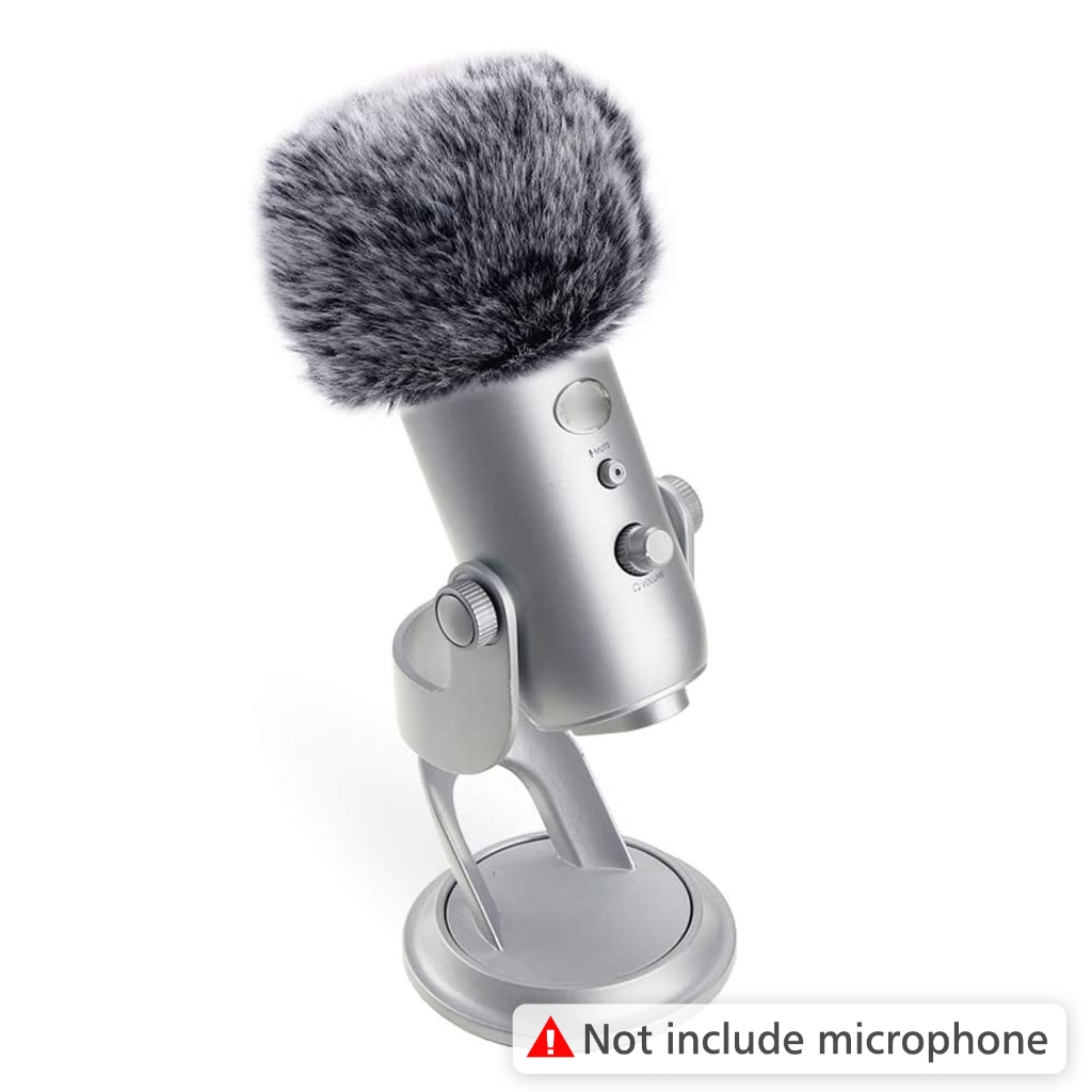 ไมโครโฟน Furry Windscreen Muff, Perfect Mic Pop Filter Mask Shield for Blue Yeti, Yeti Pro Microphones